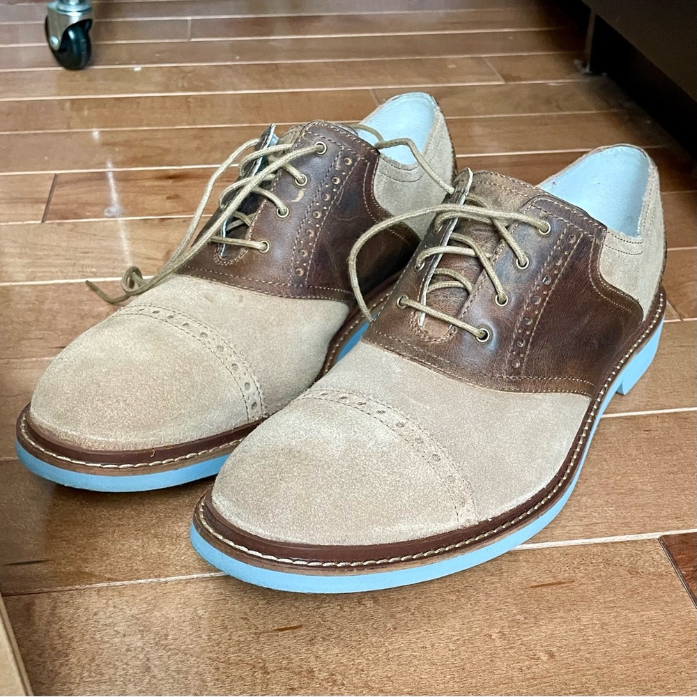 Cole Haan Nike Air Alisa Oxford leather and Suede blue sole Men’s shoe size 9.5